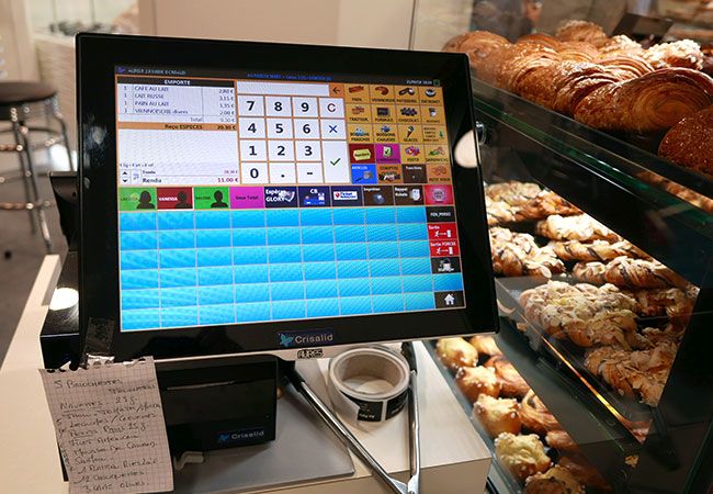 Installation caisse enregistreuse boulangerie Au pain de Mary