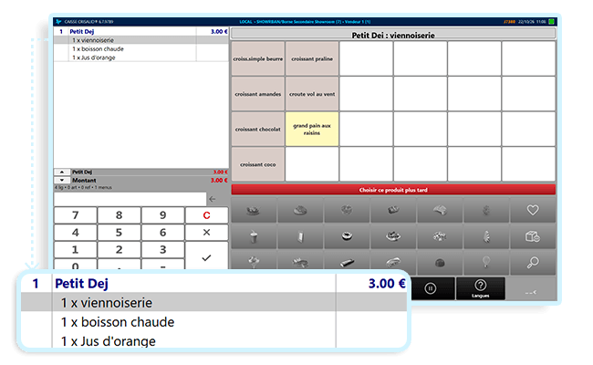 Solveur de menu avec touche dédiée