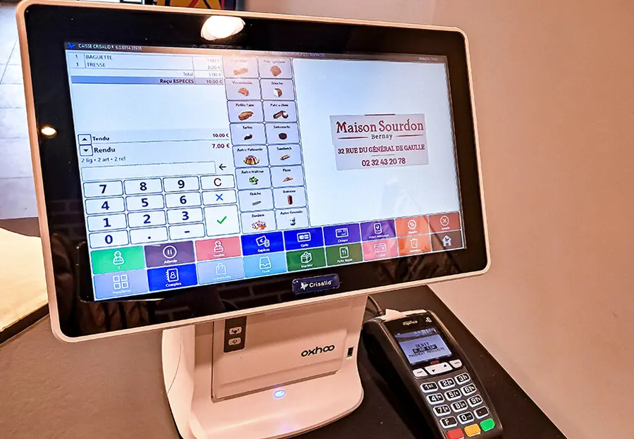 Installation caisse enregistreuse boulangerie Maison Sourdon
