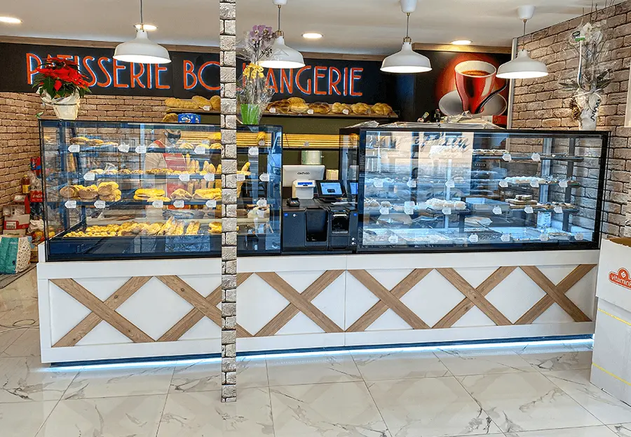 Installation caisse enregistreuse boulangerie Au Bon Pain